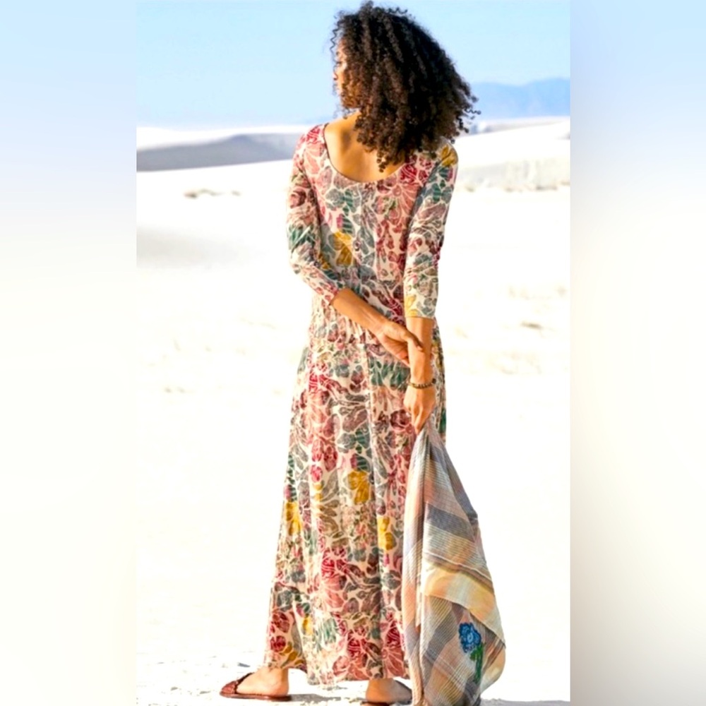 Peruvian Connection Multicolor Floral Maxi Dress